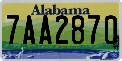 AL license plate 7AA2870