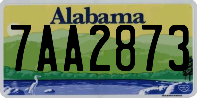 AL license plate 7AA2873