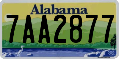 AL license plate 7AA2877