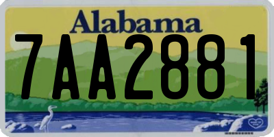 AL license plate 7AA2881