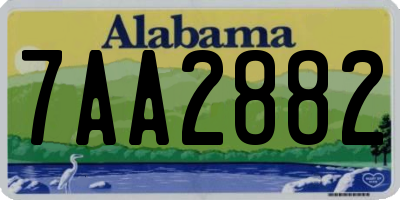 AL license plate 7AA2882