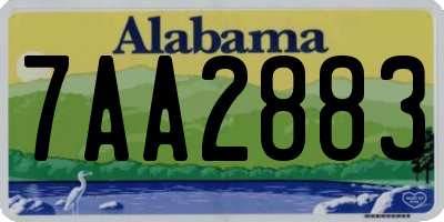 AL license plate 7AA2883