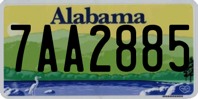 AL license plate 7AA2885