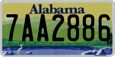 AL license plate 7AA2886
