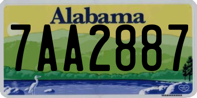 AL license plate 7AA2887
