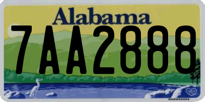 AL license plate 7AA2888