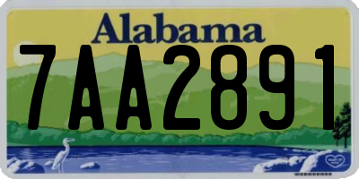 AL license plate 7AA2891