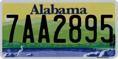 AL license plate 7AA2895