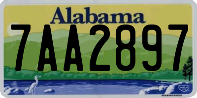 AL license plate 7AA2897