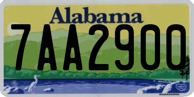 AL license plate 7AA2900