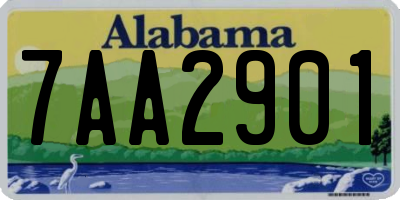 AL license plate 7AA2901