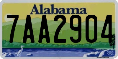 AL license plate 7AA2904