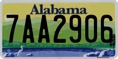 AL license plate 7AA2906
