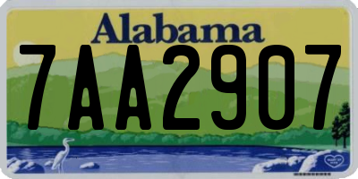 AL license plate 7AA2907