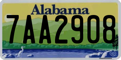 AL license plate 7AA2908