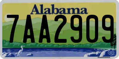 AL license plate 7AA2909