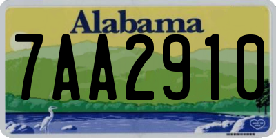 AL license plate 7AA2910
