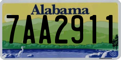 AL license plate 7AA2911