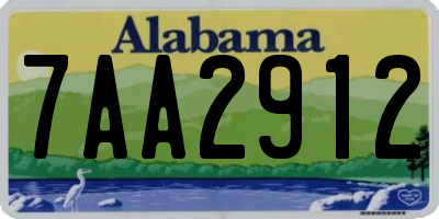 AL license plate 7AA2912