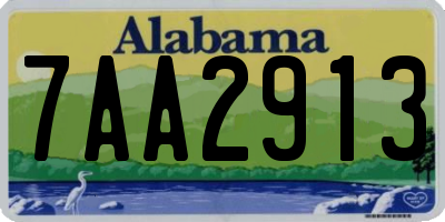 AL license plate 7AA2913