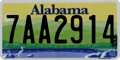 AL license plate 7AA2914