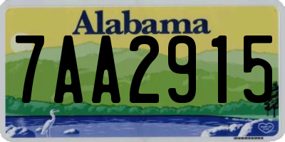 AL license plate 7AA2915