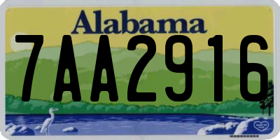 AL license plate 7AA2916