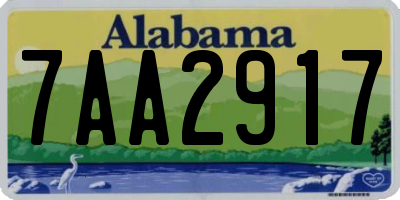 AL license plate 7AA2917