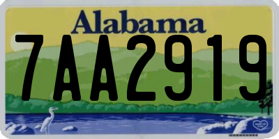 AL license plate 7AA2919