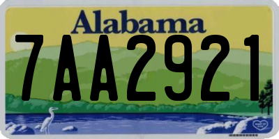 AL license plate 7AA2921