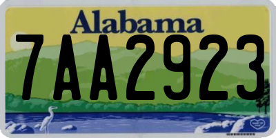 AL license plate 7AA2923