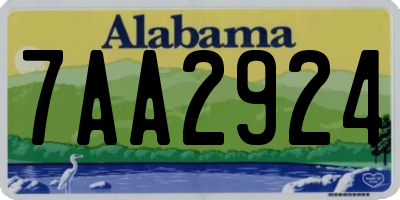 AL license plate 7AA2924