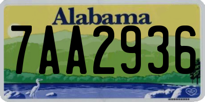 AL license plate 7AA2936