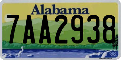 AL license plate 7AA2938