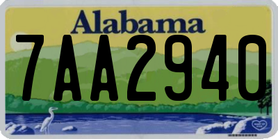 AL license plate 7AA2940
