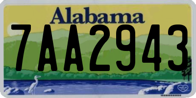 AL license plate 7AA2943