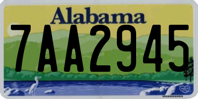 AL license plate 7AA2945