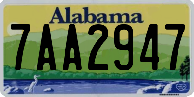 AL license plate 7AA2947