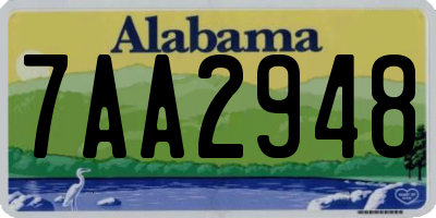 AL license plate 7AA2948