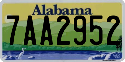AL license plate 7AA2952