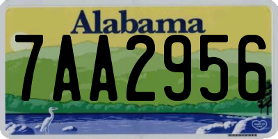 AL license plate 7AA2956