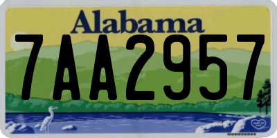 AL license plate 7AA2957