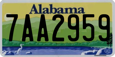 AL license plate 7AA2959