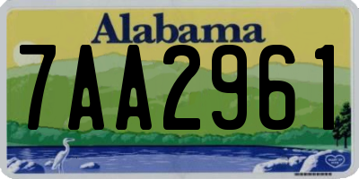 AL license plate 7AA2961