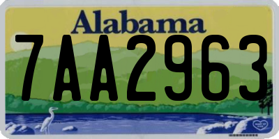 AL license plate 7AA2963