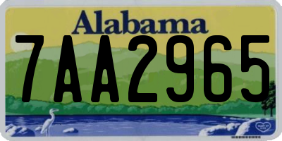 AL license plate 7AA2965