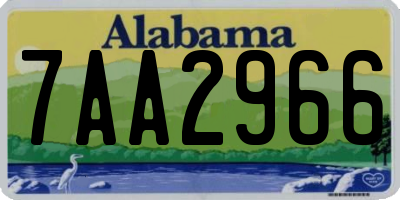 AL license plate 7AA2966