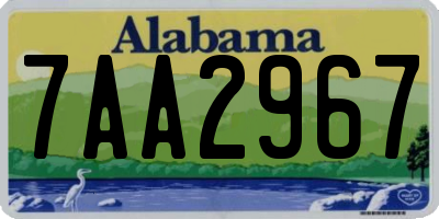AL license plate 7AA2967