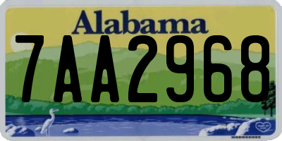 AL license plate 7AA2968