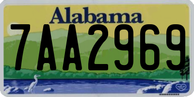 AL license plate 7AA2969